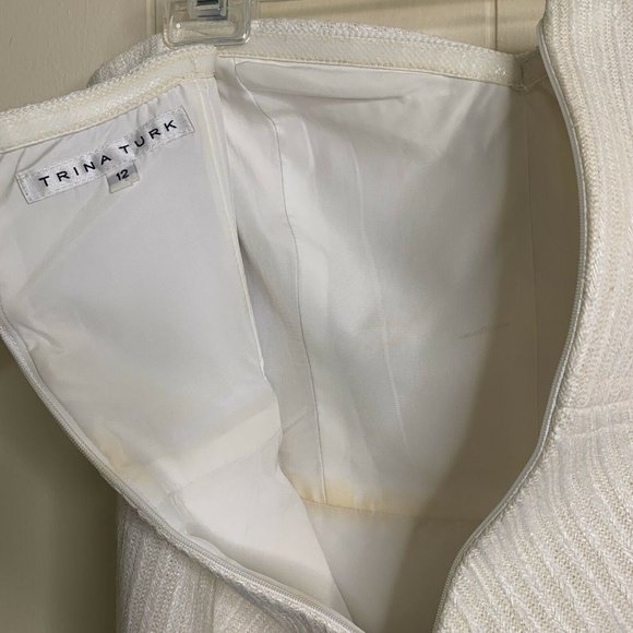 TRINA TURK Sweetheart Strapless Blouse Cream Sz 12 - Picture 5 of 9